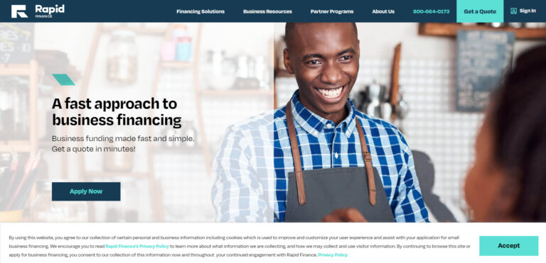 An Image of Rapid Finance Website